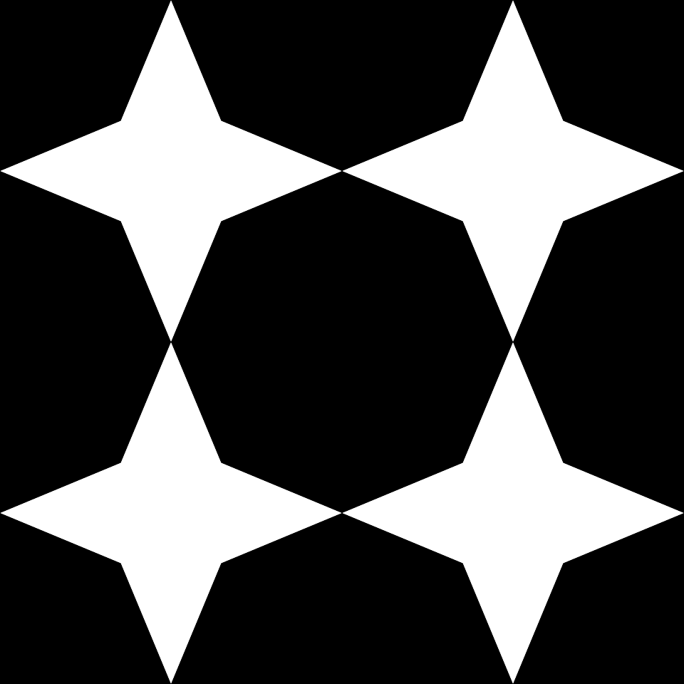 Black white four stars background