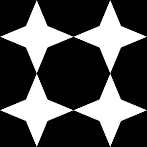 Black white four stars background