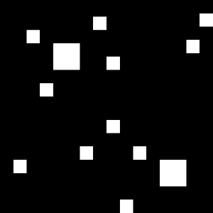 Black white pixel dots background