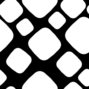 Black white rounded square chaos 01 background