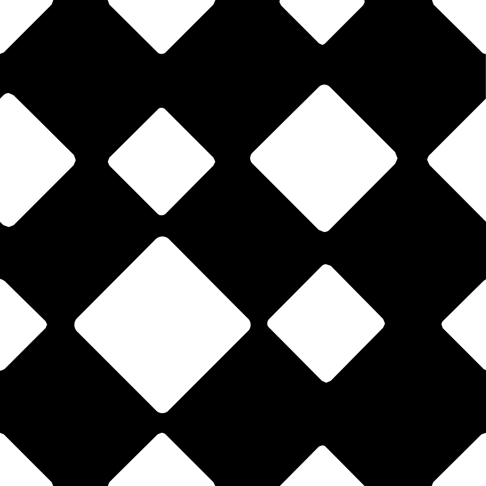 Black white rounded square chaos 03 background