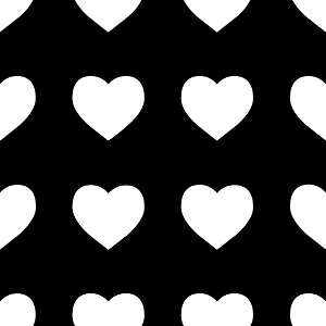 Black white small hearts background
