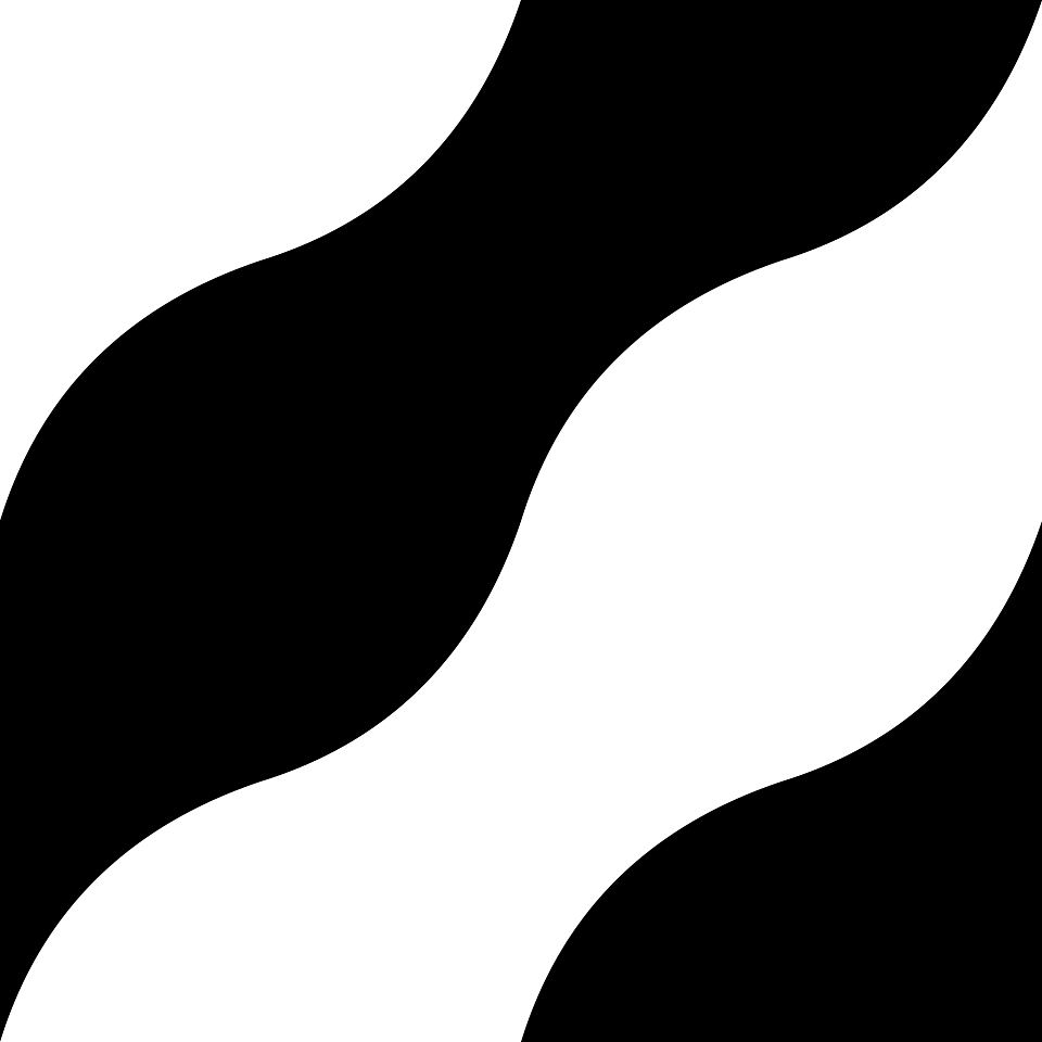 Black white wide waves background
