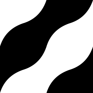 Black white wide waves background