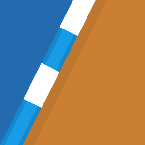 Blue sides orange race track 76 background