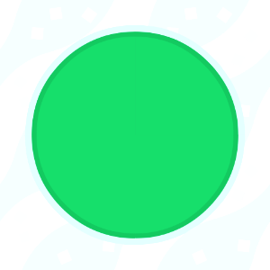 Green circle on water background