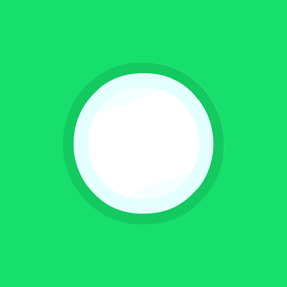 Snowy circle green grass background