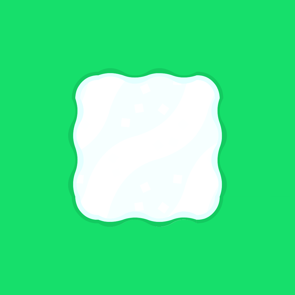 Snowy square green grass background