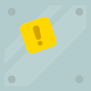 Exclamation grey block background