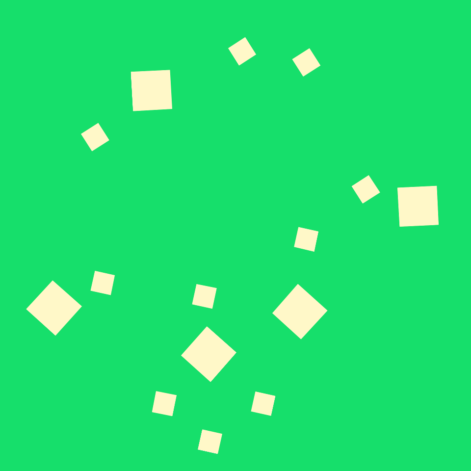 Green tile beige squares background