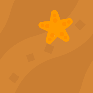 Orange wide stripe star background