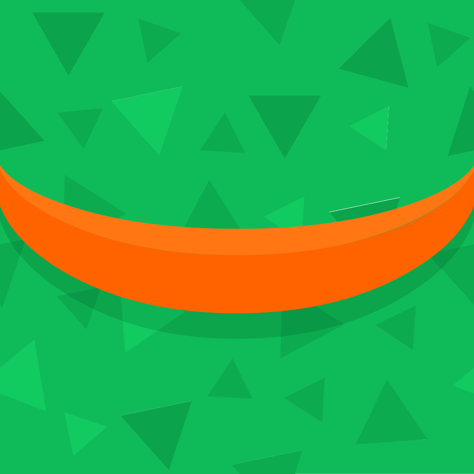 Orange hammock green grass background
