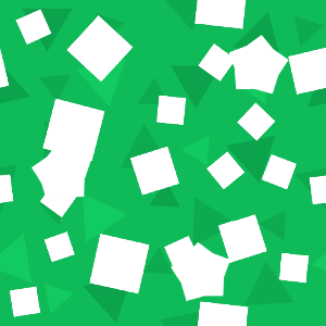 Green triangles white squares background