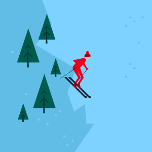 Sport skiing winter mountain