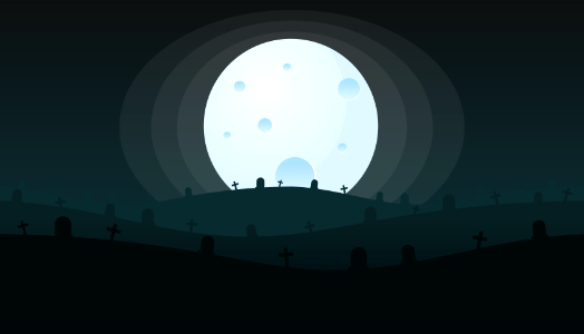 Weird dark graveyard moon backgound