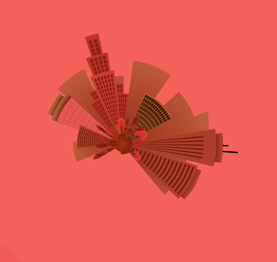 Earth sky city