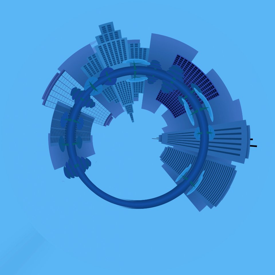 Earth sky city