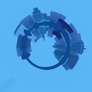 Earth sky city
