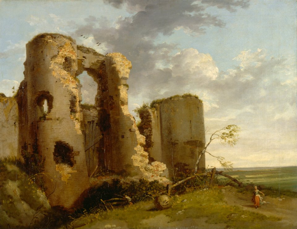 Oil on canvas landscape sky