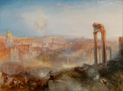 Oil on canvas landscape sky