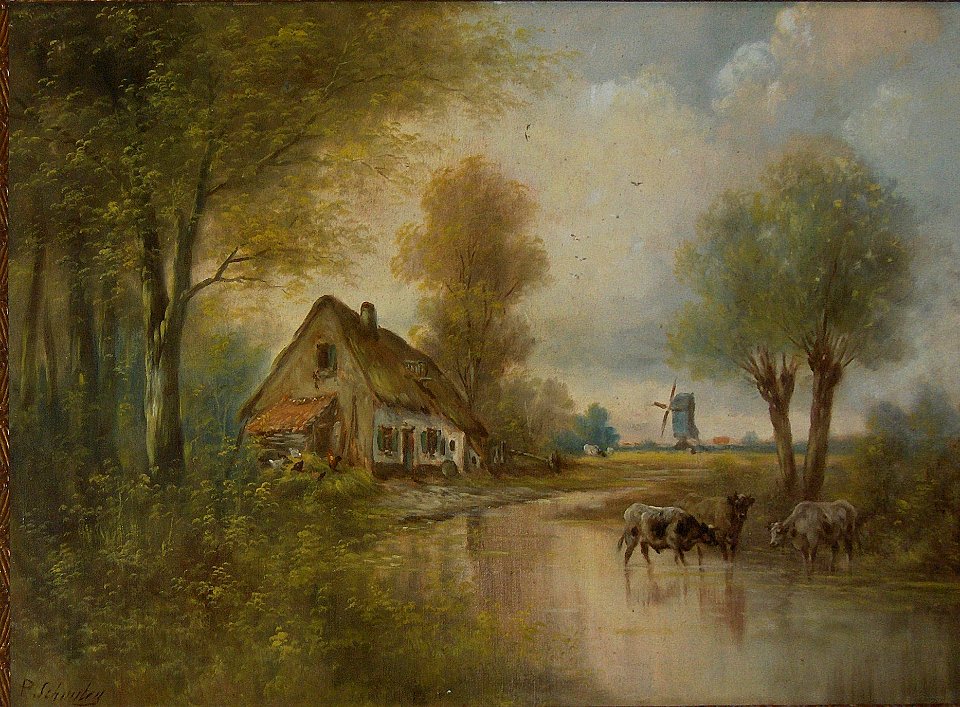 Reflections house cattle