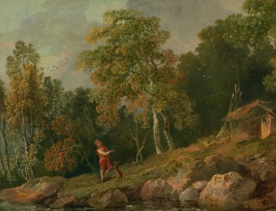 Oil on canvas landscape forest
