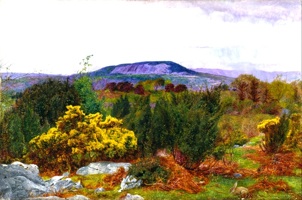 Spring bushes painting