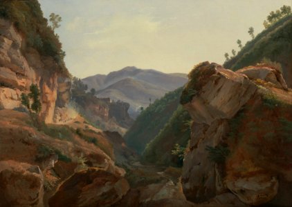 Oil on canvas landscape mountains