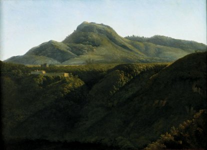 Oil on canvas landscape mountains