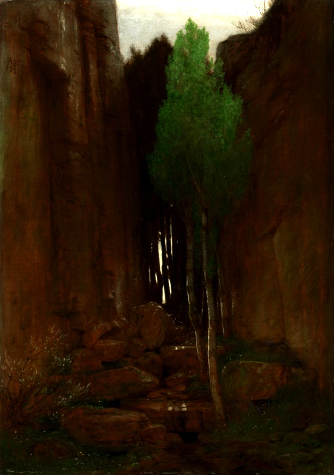 Oil on canvas nature outside