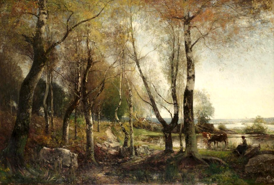 Artistic oil on canvas landscape