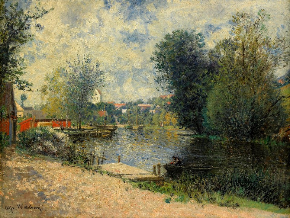 Artistic oil on canvas landscape