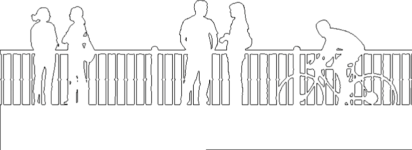 Wireframe of people