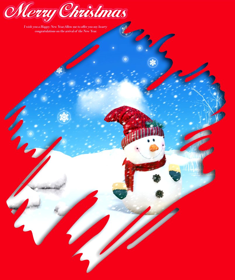 Snowman Christmas card