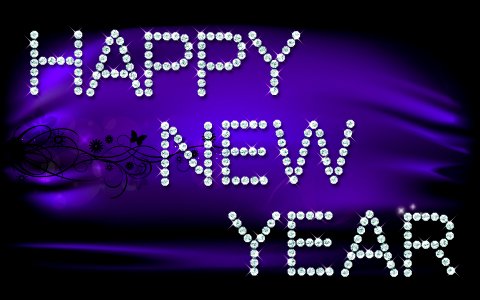 Happy new year 2014 message from light vector background