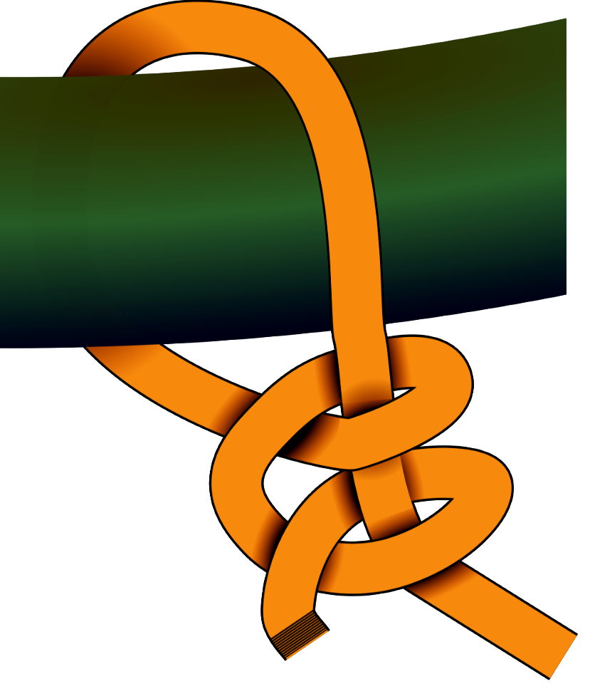 Rope with different knots