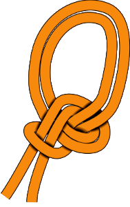 Rope with different knots