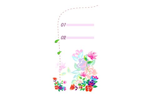 Flower Rose frame isolated on white background