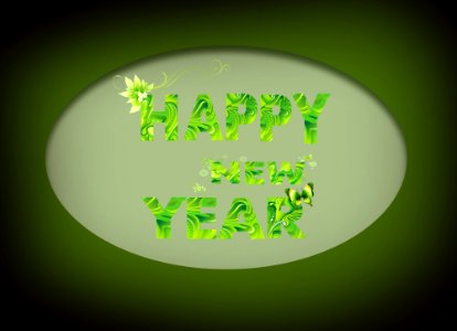 Happy New 2016 Year-green background