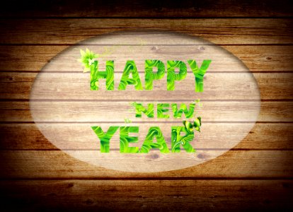 Happy New 2016 Year-wooden background effect