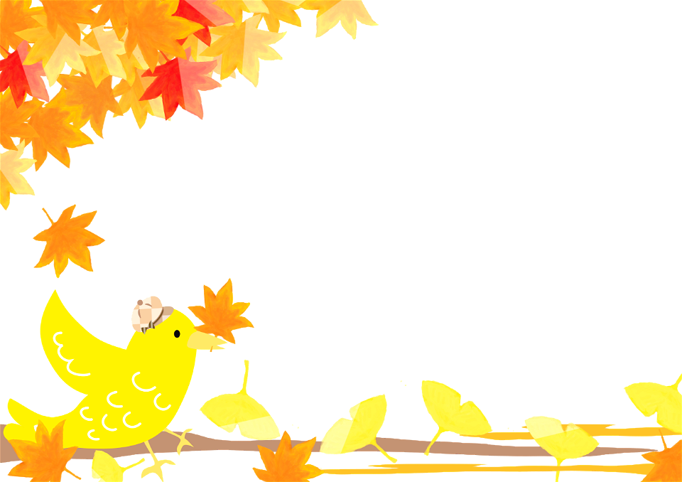Autumn leaves bird