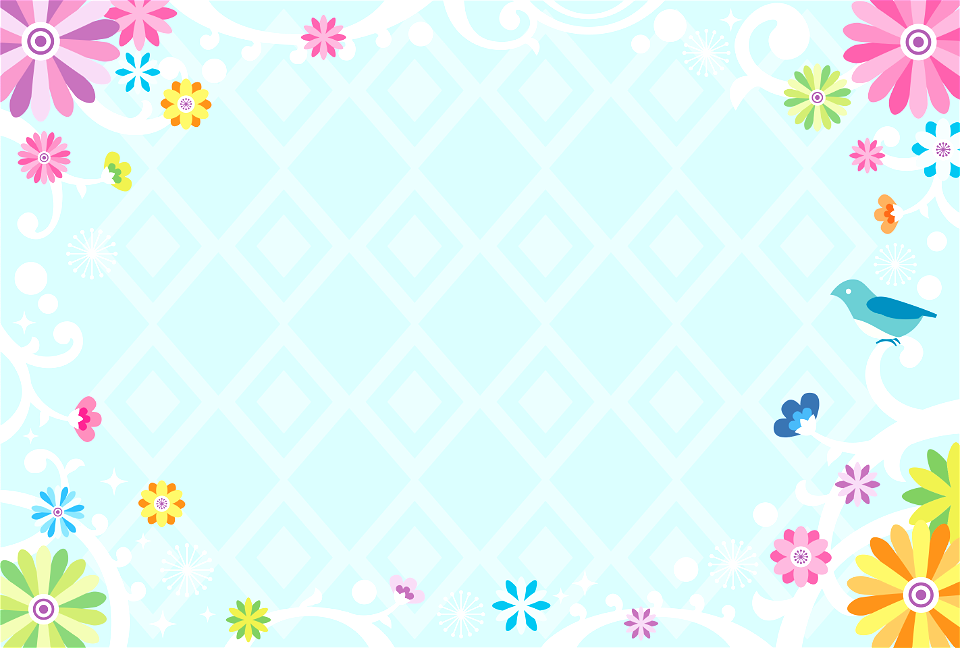 Bird floral background