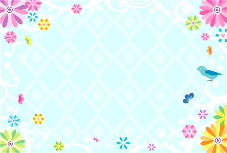 Bird floral background