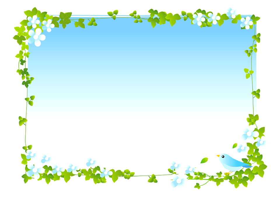 Blue sky bird ivy frame
