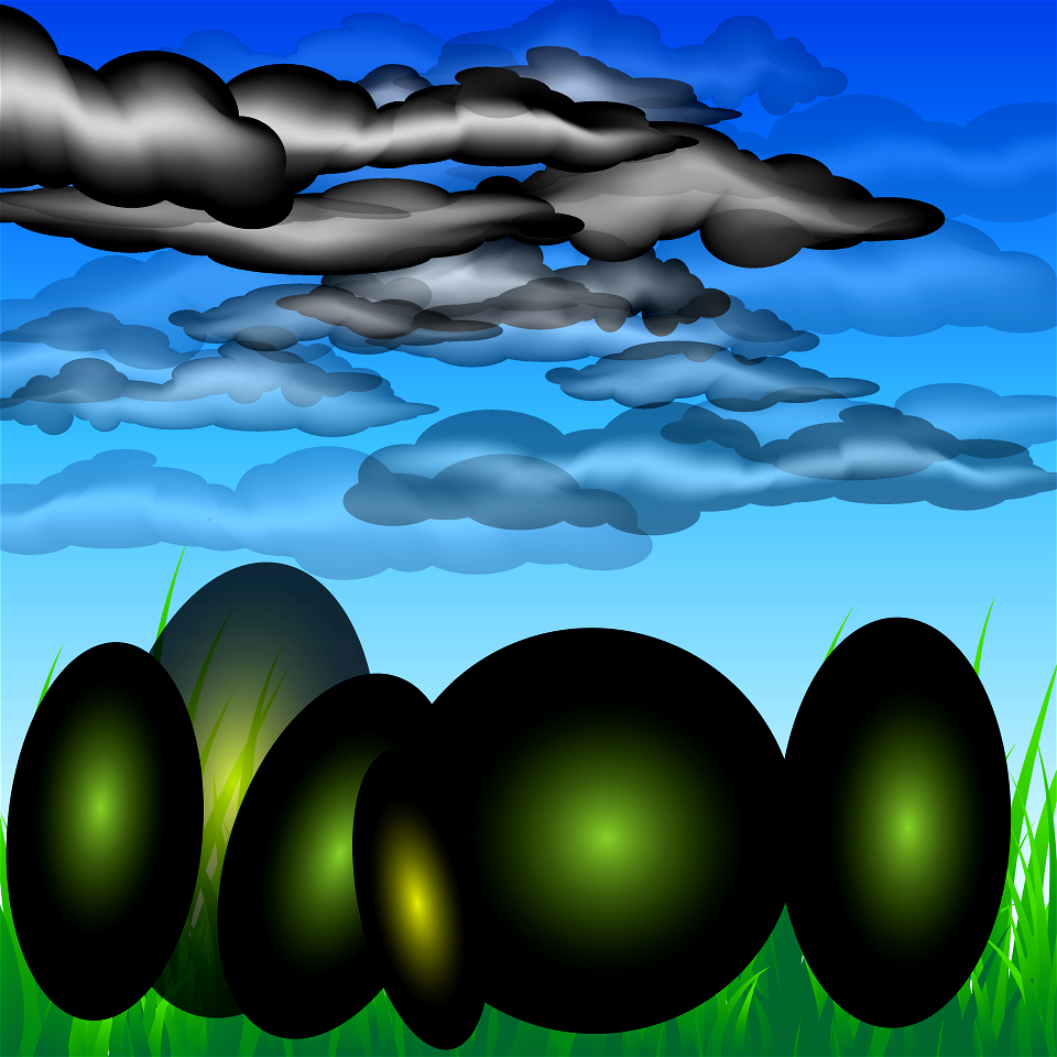 Blue sky green grass