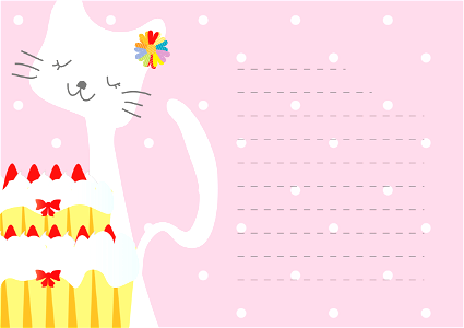 Cat cake card