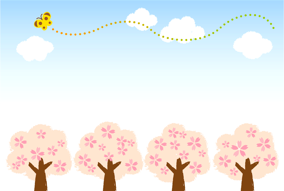 Cherry blossoms butterfly