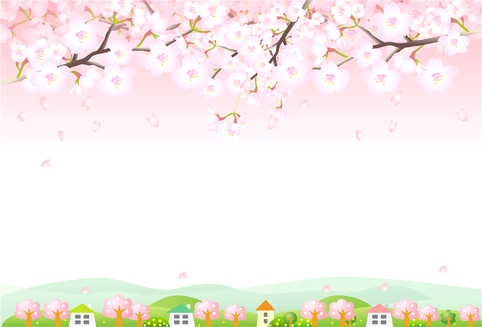 Cherry blossoms countryside