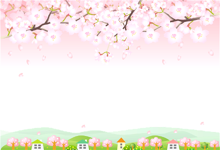 Cherry blossoms countryside