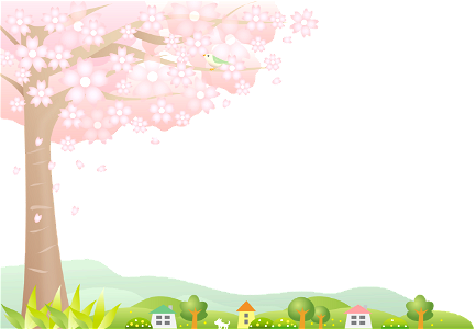 Cherry blossoms countryside